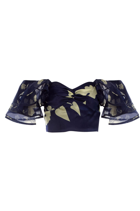 Moonlight Blossom Top Blue